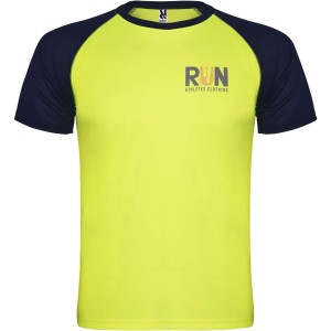 Indianapolis rvid ujj gyerek sportpl, fluor yellow, navy blue (T-shirt, pl, kevertszlas, mszlas)