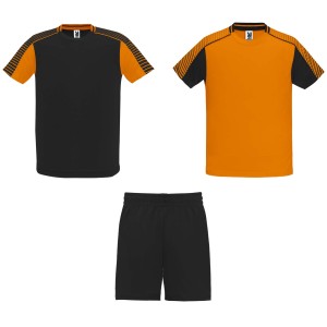 Juve uniszex sport szett, orange, solid black (T-shirt, pl, kevertszlas, mszlas)