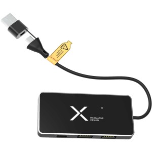 SCX H20 8-in-1 USB eloszt� dupla bemenettel �s 6 port, fekete