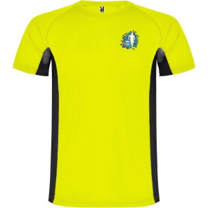 Shanghai rvid ujj frfi sportpl, fluor yellow, solid black (T-shirt, pl, kevertszlas, mszlas)