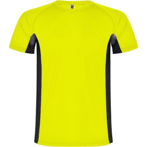 Shanghai rvid ujj frfi sportpl, fluor yellow, solid black (T-shirt, pl, kevertszlas, mszlas)